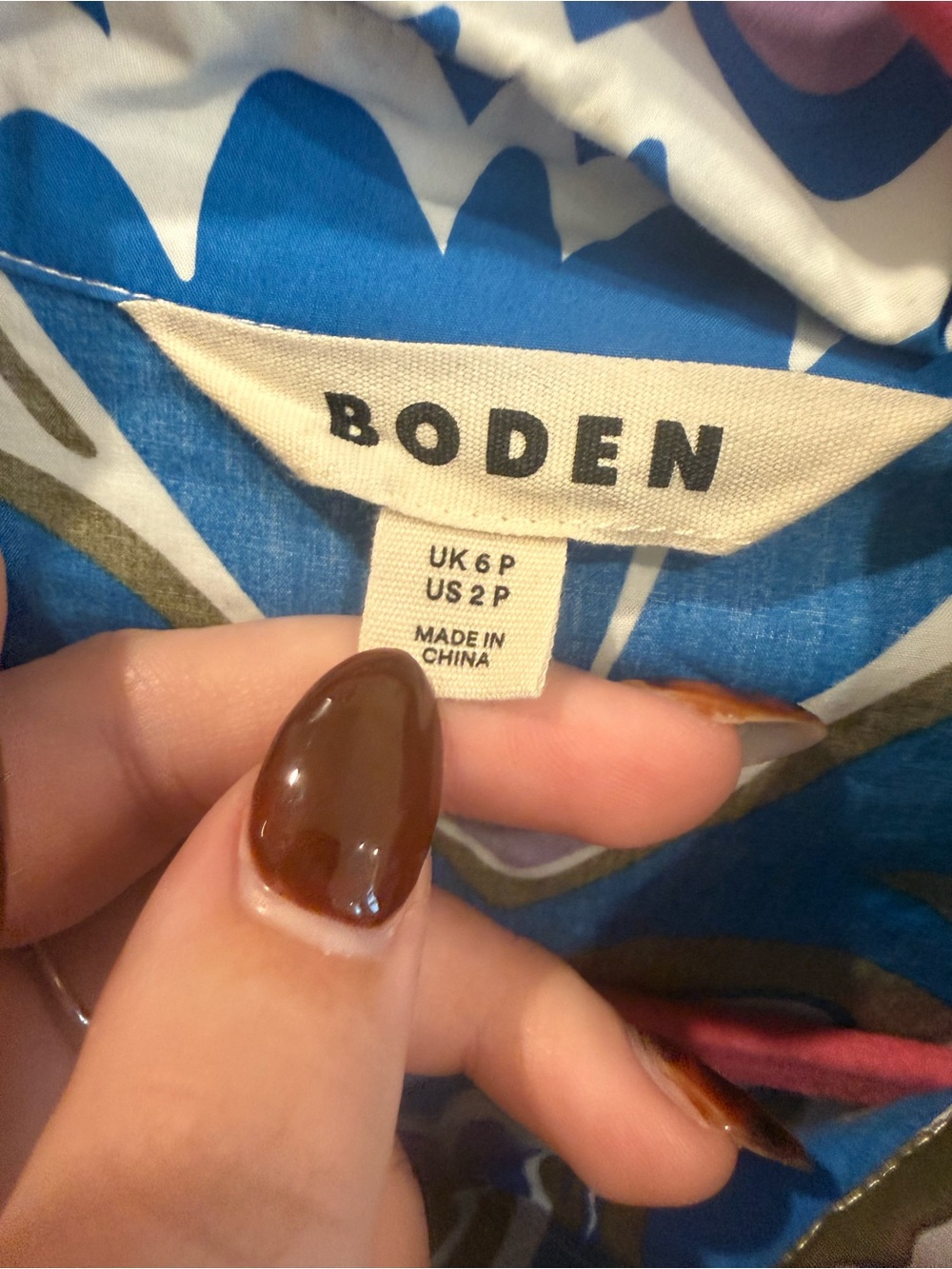 Boden Floral Belted Shirt Dress – US 2P - Picture 6 of 7